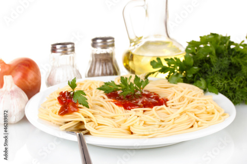 Composition of the delicious spaghetti