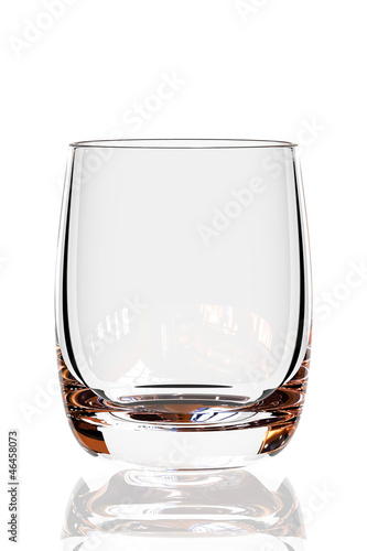 Empty glass isolated on white