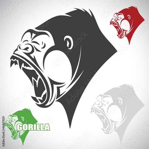 Angry gorilla - vector illustration