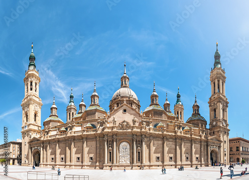 Basilica of Our Lady of Pillar in Spain, Europe.