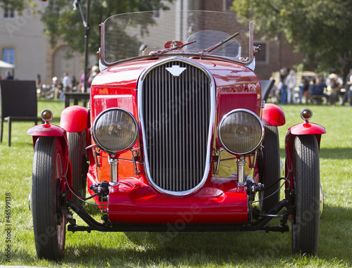 Red old car