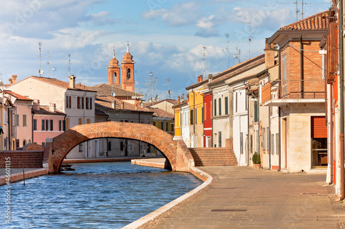 Comacchio, Italy - Canal and colorful houses
