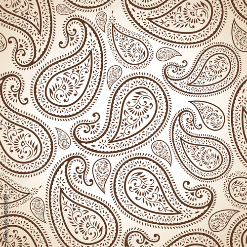 Seamless paisley background and wallpaper