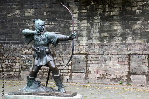 Statue Of Robin Hood at Nottingham Castle, Nottingham, UK