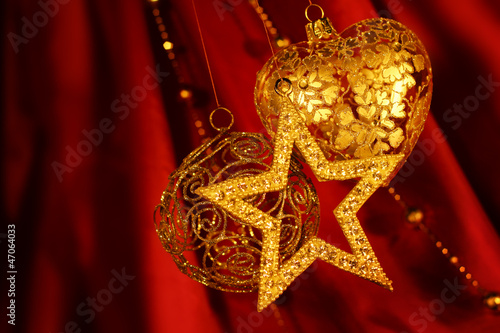 Golden christmas decoration