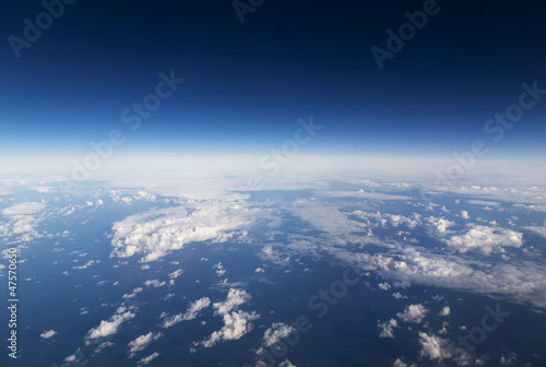 Cloudscape. Blue sky and white cloud.