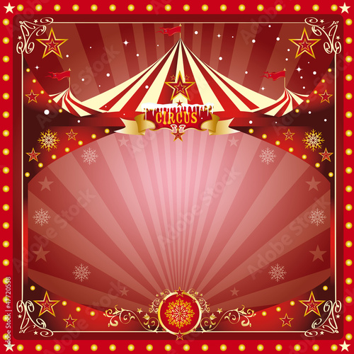 Christmas circus card