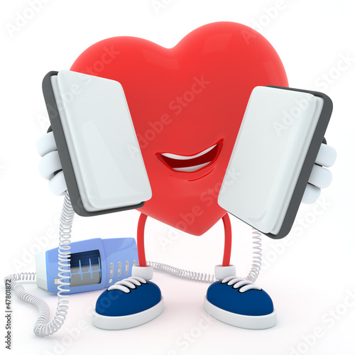 Heart with defibrillator