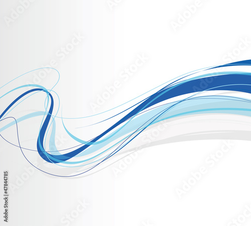 swirling abstract blue lines