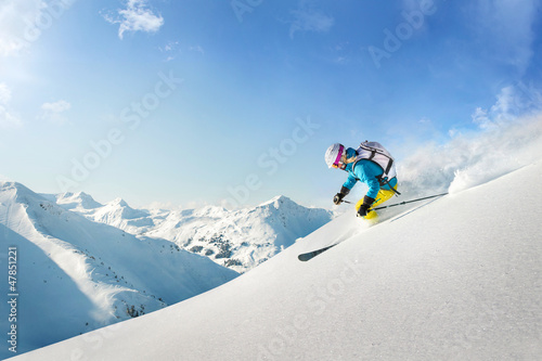 Female freeride skier