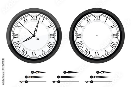 Clock with roman bended numerals