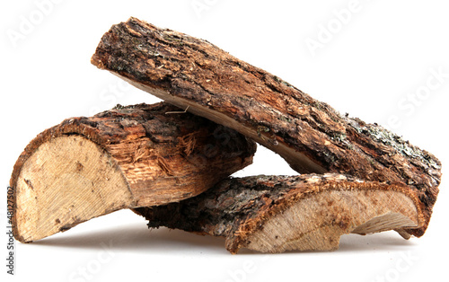 The logs of fire wood isolated on white