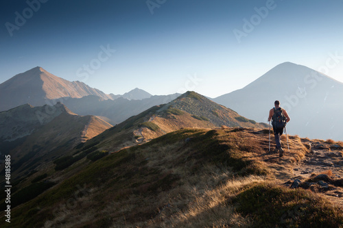 Hiker in Tatra Mountains