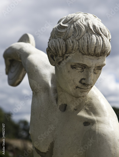 Classic white statue of the Greek