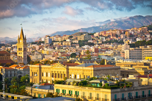 Beautiful view of Messina old city, Sicily, Italy