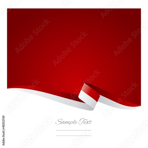 Abstract color background Indonesian flag vector