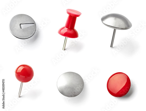 push pin thumbtack paper clip office business