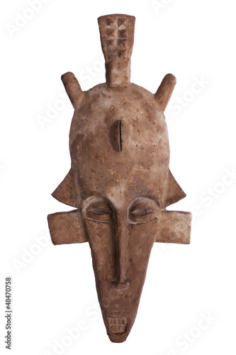 African tribal mask of brown color