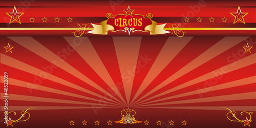 Red invitation circus