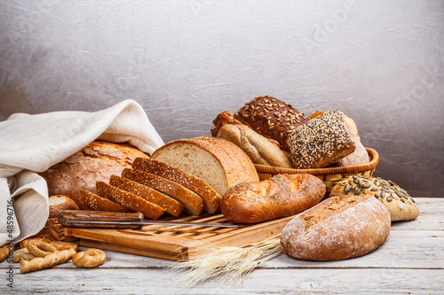 Collection of baked bread