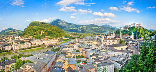 Panoramic view of Salzburg, Austria