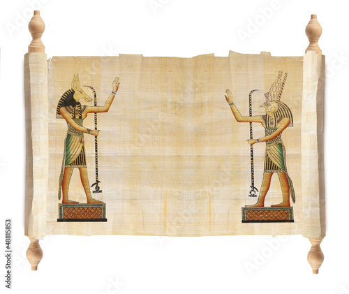 Scroll with Egyptian papyrus