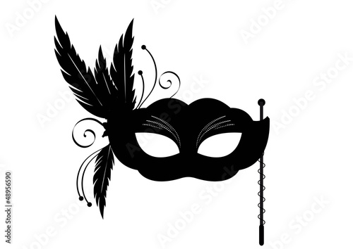 Sticker masque venise noir - Carnaval