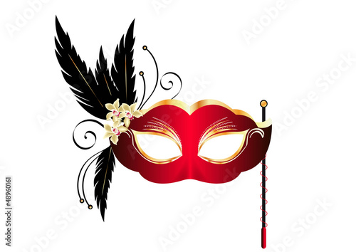 masque venise rouge et or - Carnaval