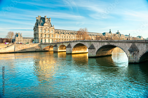 Louvre Museum and Pont du Carousel, Paris - France