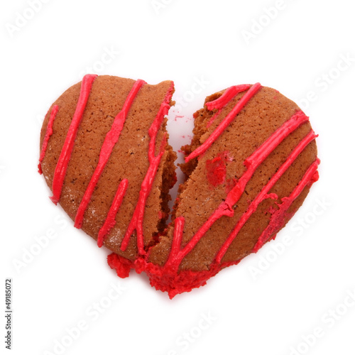 Gingerbread heart broken
