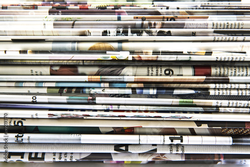 Stack of colored magazines