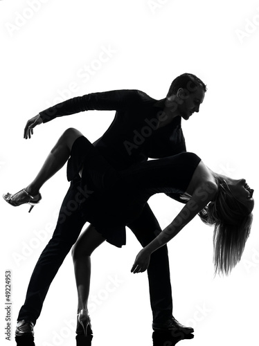 couple woman man dancing dancers salsa rock silhouette
