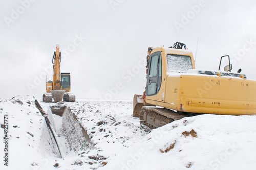 Bagger im Schnee 6