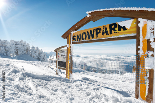 Panneau d'information Snowpark