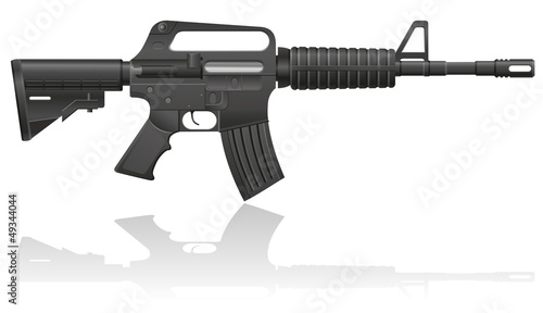 automatic machine M-16 vector illustration