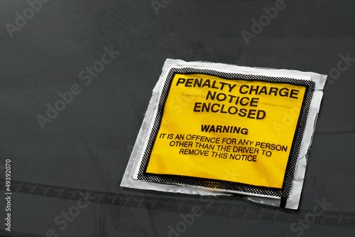 parking fine on windscreen