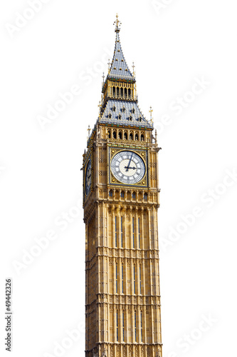 Big Ben Isolated on White background