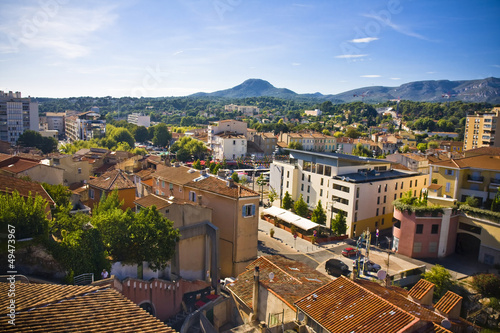 city centre of Aubagne, near Marseille, France