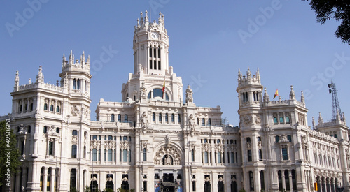 Goverment Mayor white palace in Madrid, Spain