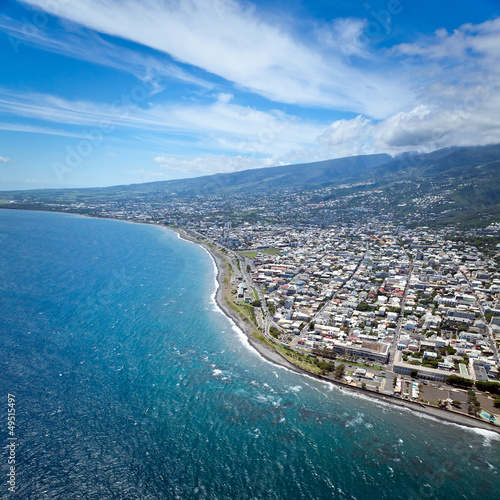 Vue aérienne de Saint-Denis - Ile de La Réunion