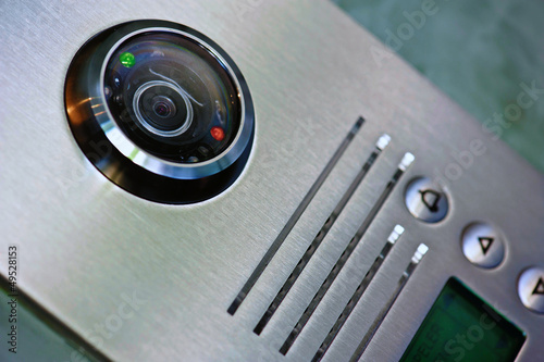 Video intercom in the entry of a house