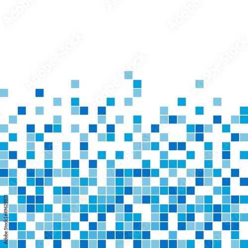 Vector seamless blue mosaic