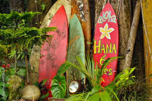 Welcome Display On The Road To Hana, Hawaii