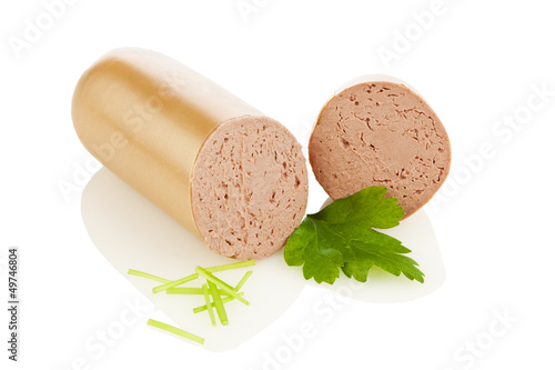 Deutsche leberwurst isoliert