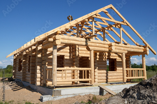 house built from logs