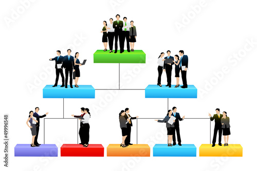 organisation tree with different hierarchy level