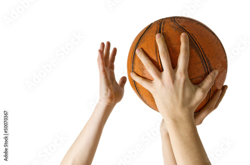 Basketball block isolated on white background