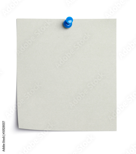 Empty piece of paper with thumb tack