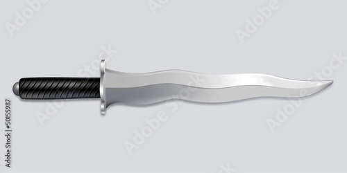 Illustration of a kris dagger or wavy sword