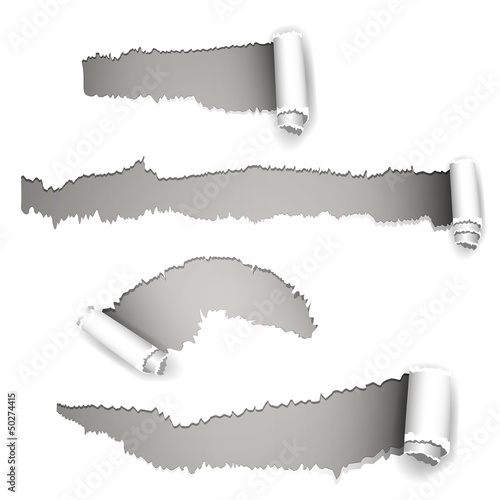 Vector Illustration of Torn Paper